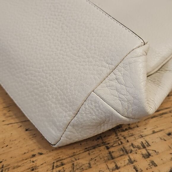 VINCE CAMUTO Plum White Pebbled Leather Shoulder Bag NWOT - Picture 10 of 11